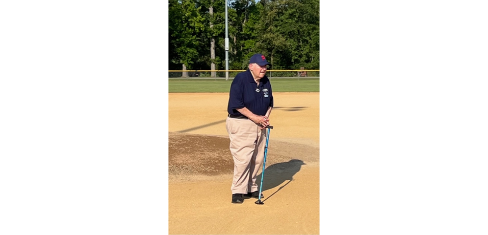 District Admin. Tom McCarville Throws Out First Pitch at NJ Junior Baseball Section 4 Tournament