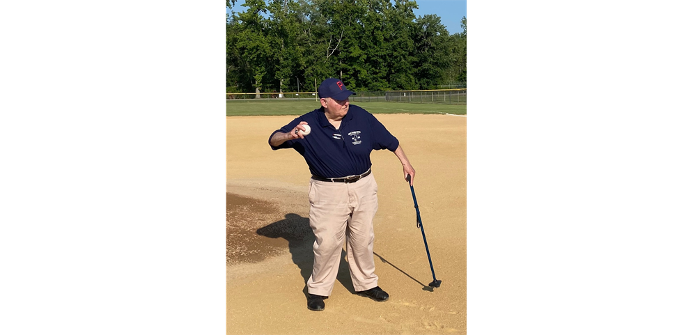 District Admin. Tom McCarville Throws Out First Pitch at NJ Junior Baseball Section 4 Tournament